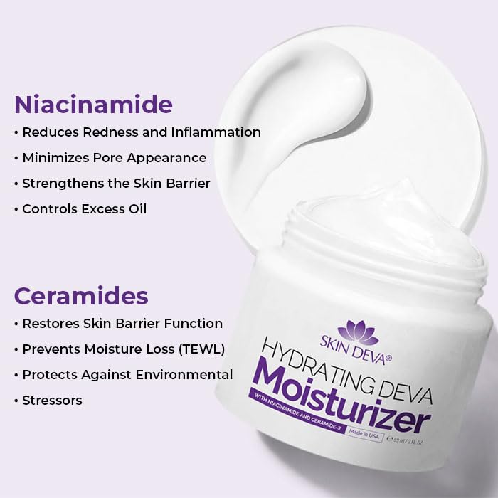 Skin Deva Hydrating Cream with Niacinamide & Ceramide Oil Free Care