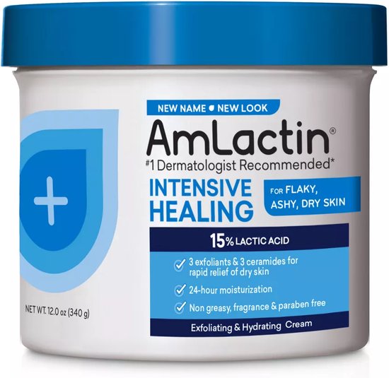 AmLactin - Intensive Healing Cream with 15% Lactic Acid AHA - 340g