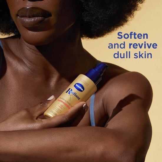 Vaseline Radiant X Aanvullend hydraterende lichaamsolieb- 1% lipidenb - jojoba-olie - kokosolie en vitamine E