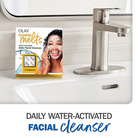 Olay - Cleansing Melts + Vitamine C - Water-geactiveerde dagelijkse gezichtsreiniger - 1x12st