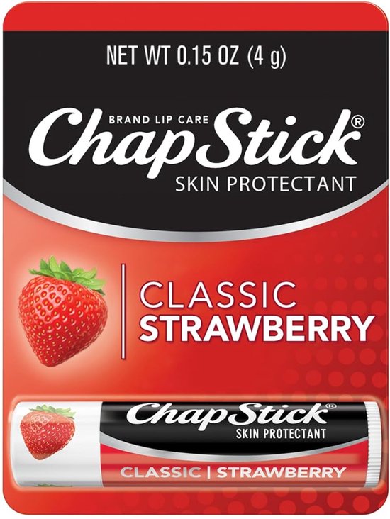 ChapStick - Klassieke Aardbeien Lippenbalsem Tubes - Lippenverzorging en Lippenbevochtiger - 4g