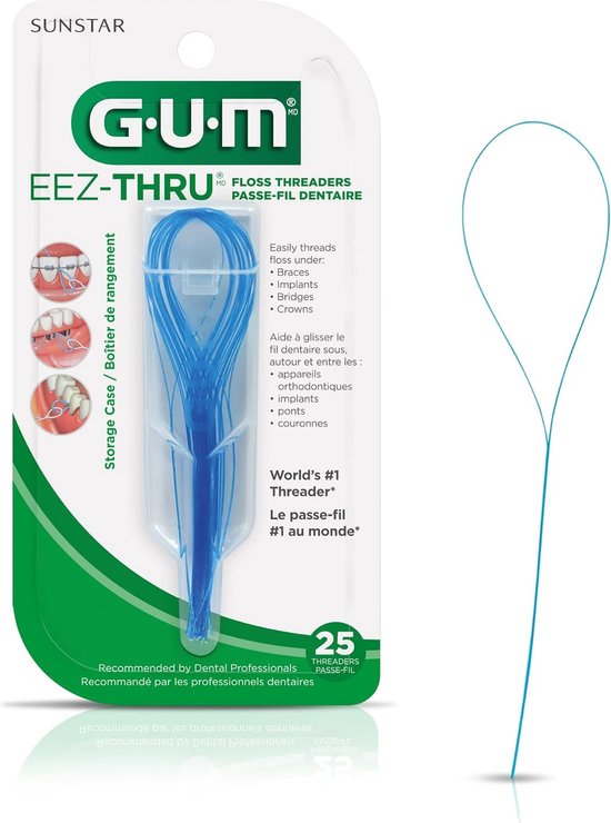 GUM - Eez-Thru Floss Threaders - Flosdraad - 25 Stuks
