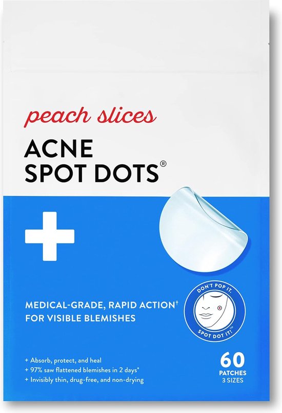 Perzikschijfjes - Acne-vlekjes - Hydrocolloïde puistjespleisters - 60 stuks