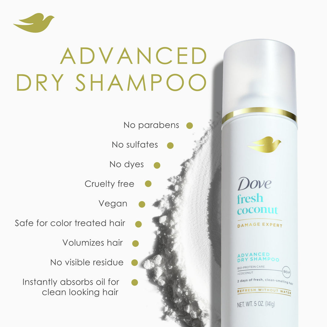 Dove Advanced Repairing Dry Shampoo, Fresh Coconut