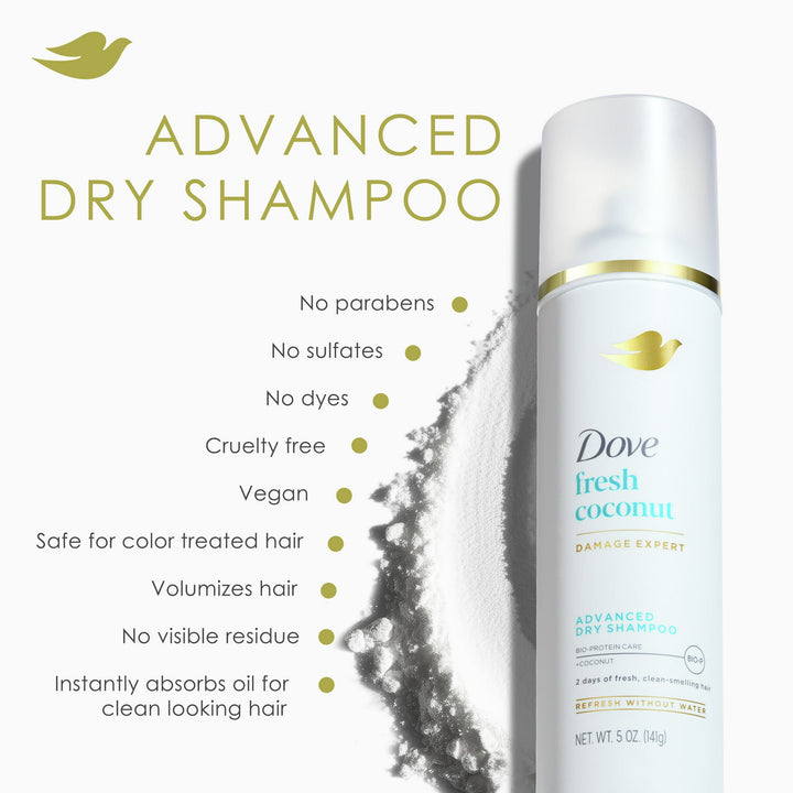 Dove Advanced Repairing Dry Shampoo, Fresh Coconut