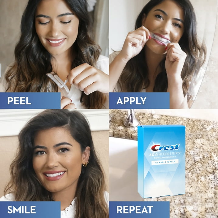 Crest - 3D White Strips Classic White at-Home Teeth Whitening Kit