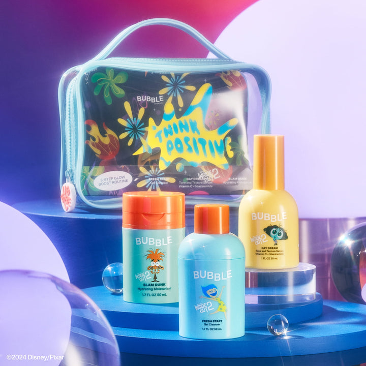 Bubble - Skincare Inside Out 2: Think Positive 3-stappen Glow Boost Routine voor alle huidtypes