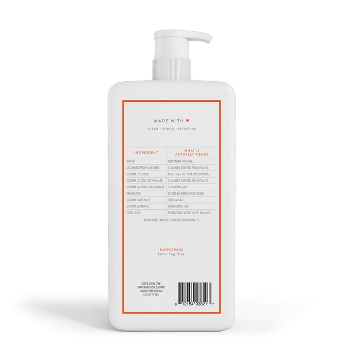 Native - Citrus &amp; Herbal Musk Body Wash - Douchegel &amp; Doucegel - 1064ml