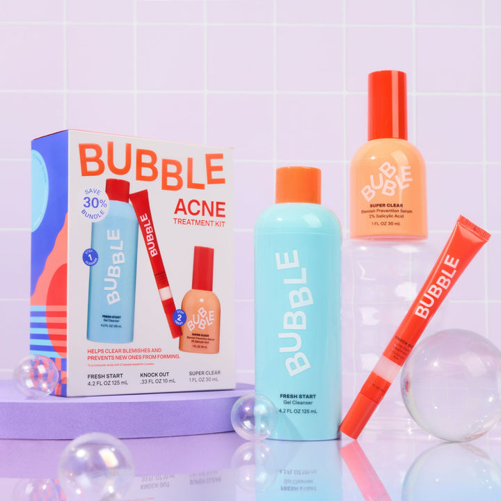 Bubble  - Acne Kit voor Alle Huidtypes - Acne - 3 stuks