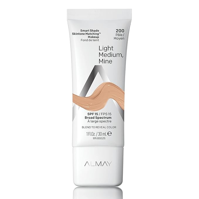 Almay  - Skintone Matching Foundation SPF 15 - Oil-Free & Hypoallergenic - 30ml