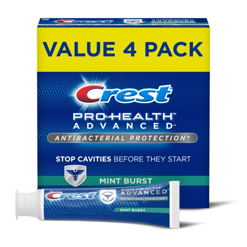 Crest Pro-Health Advanced Antibacterial Protection Toothpaste, Mint Burst - 4 stuks