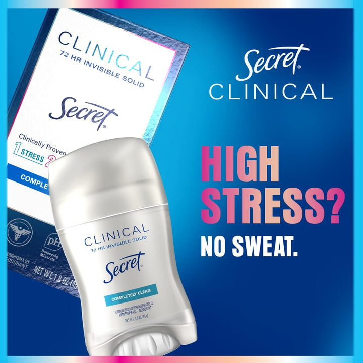 Secret Clinical Strength Antiperspirant Deodorant Completely Clean