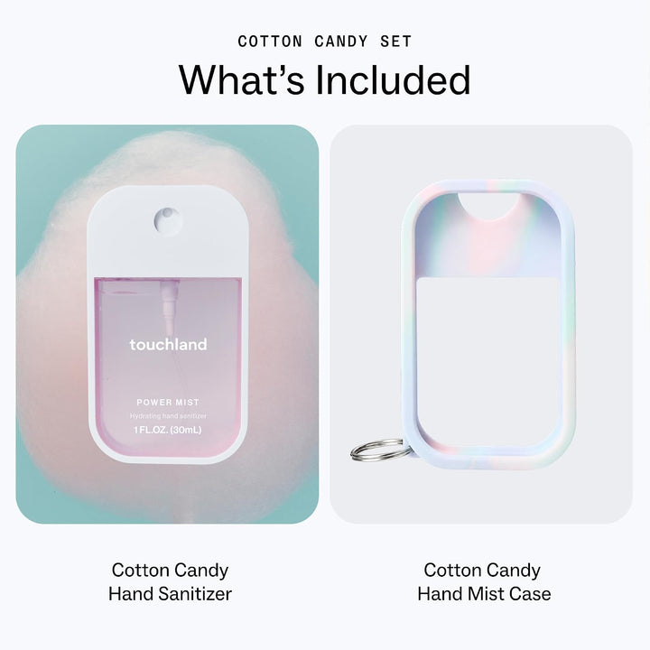 Touchland Cotton Candy Hand Sanitizer Mist & Matching Case 2-Piece Set
