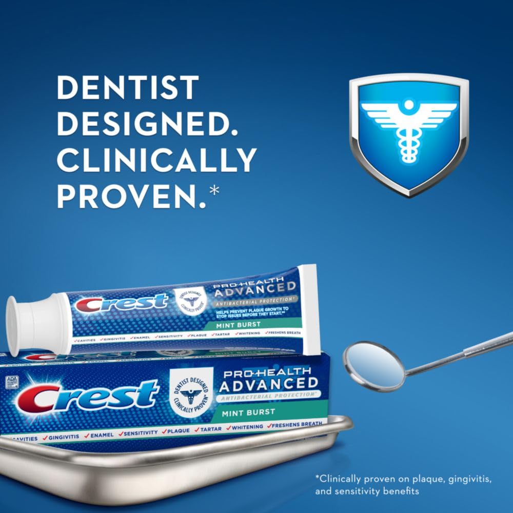 Crest Pro-Health Advanced Antibacterial Protection Toothpaste, Mint Burst - 4 stuks