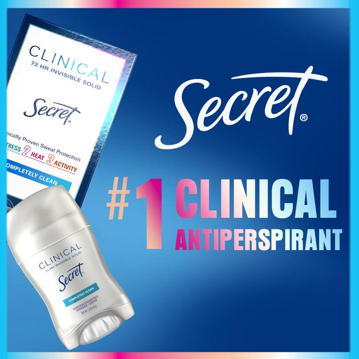 Secret Clinical Strength Antiperspirant Deodorant Completely Clean