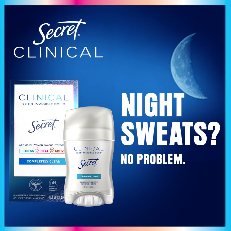 Secret Clinical Strength Antiperspirant Deodorant Completely Clean