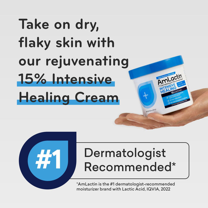 AmLactin - Intensive Healing Cream with 15% Lactic Acid AHA - 2 x 340g