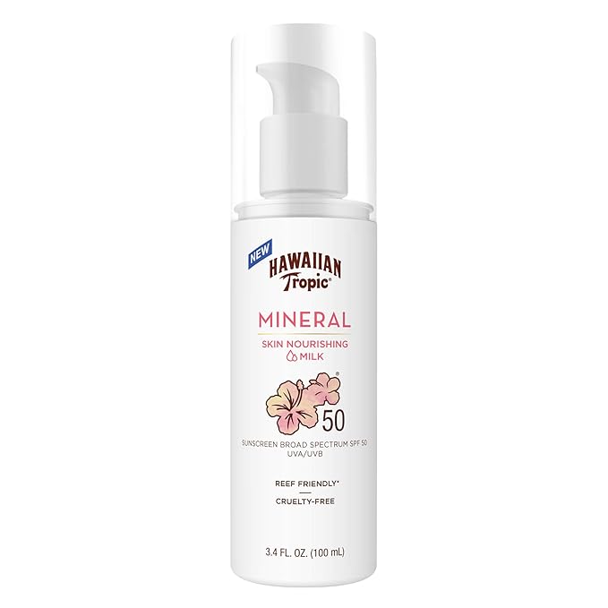 Hawaiian Tropic Skin Nourishing Milk Mineral Sunscreen Lotion SPF 50