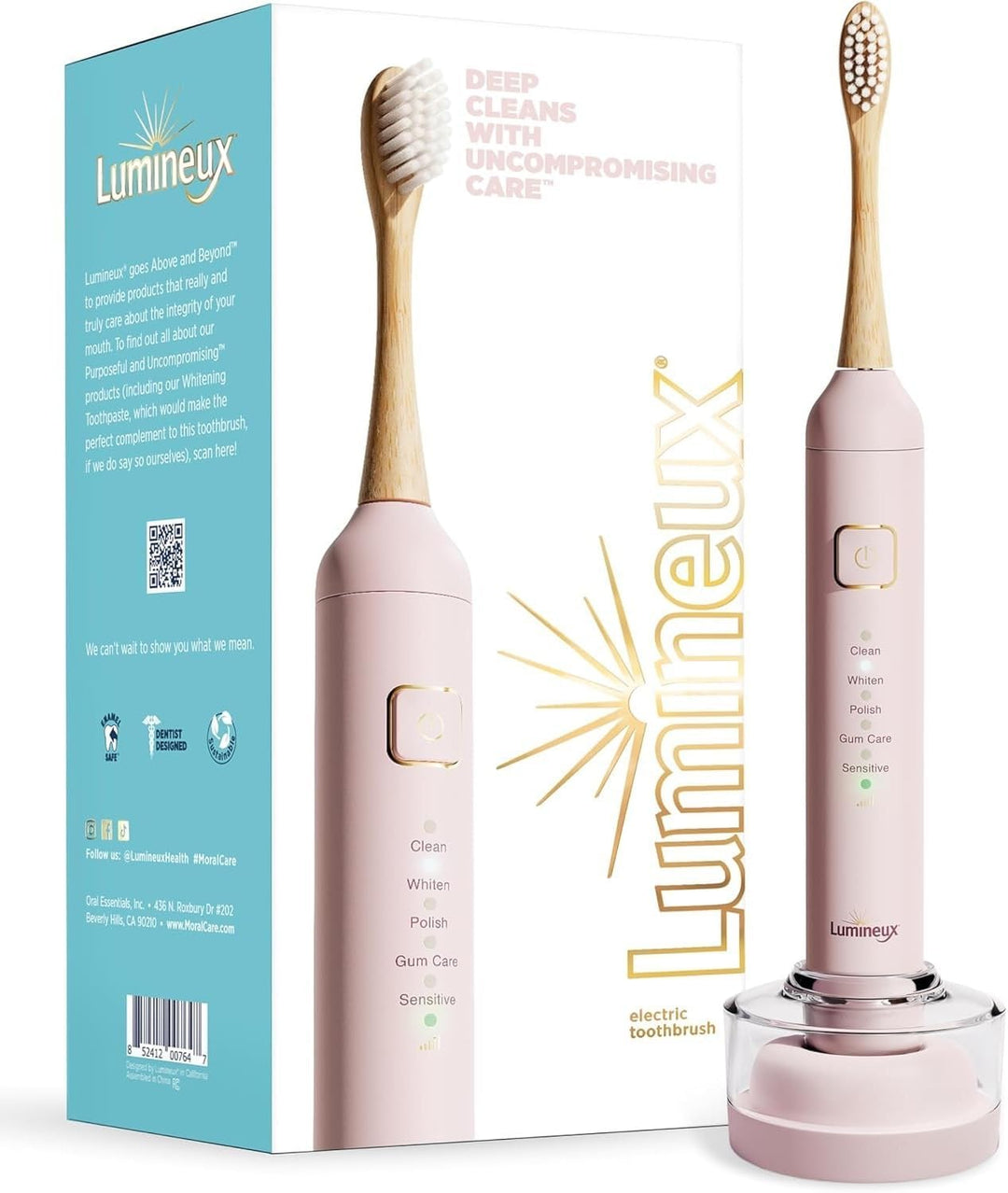 Lumineux Teeth Whitening Sonic Bamboo Electric Toothbrush