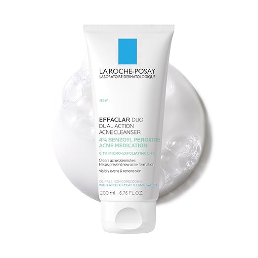 La Roche-Posay - Effaclar Dual Acne Face Wash - 4% Benzoyl Peroxide - 200ml