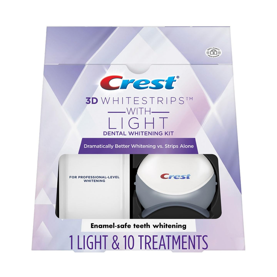 Crest 3D Whitestrips + LED Light Teeth Whitening Kit