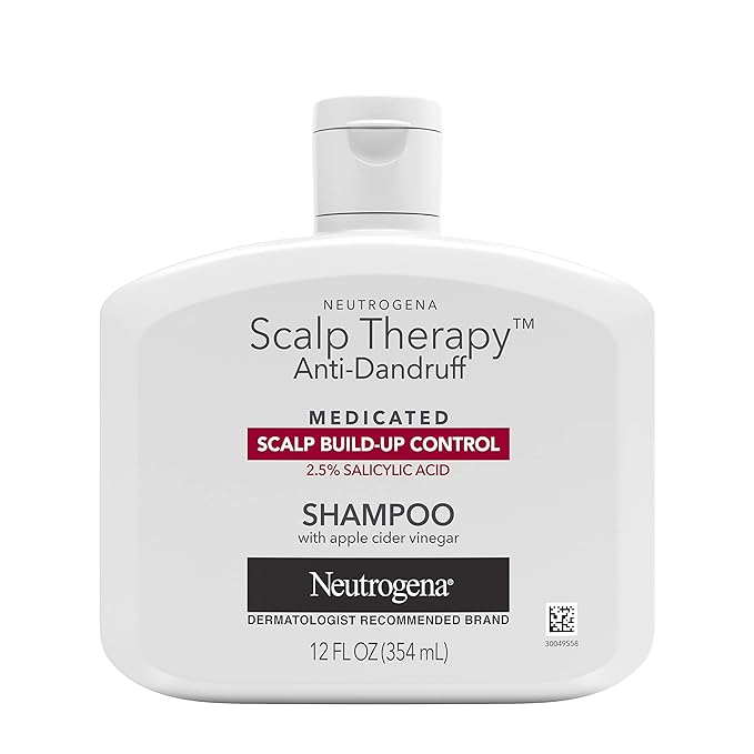 Neutrogena Scalp Therapy Anti-Dandruff Shampoo for Scalp Build-up Control, 2.5% salicylic acid, with Apple Cider Vinegar Fragrance