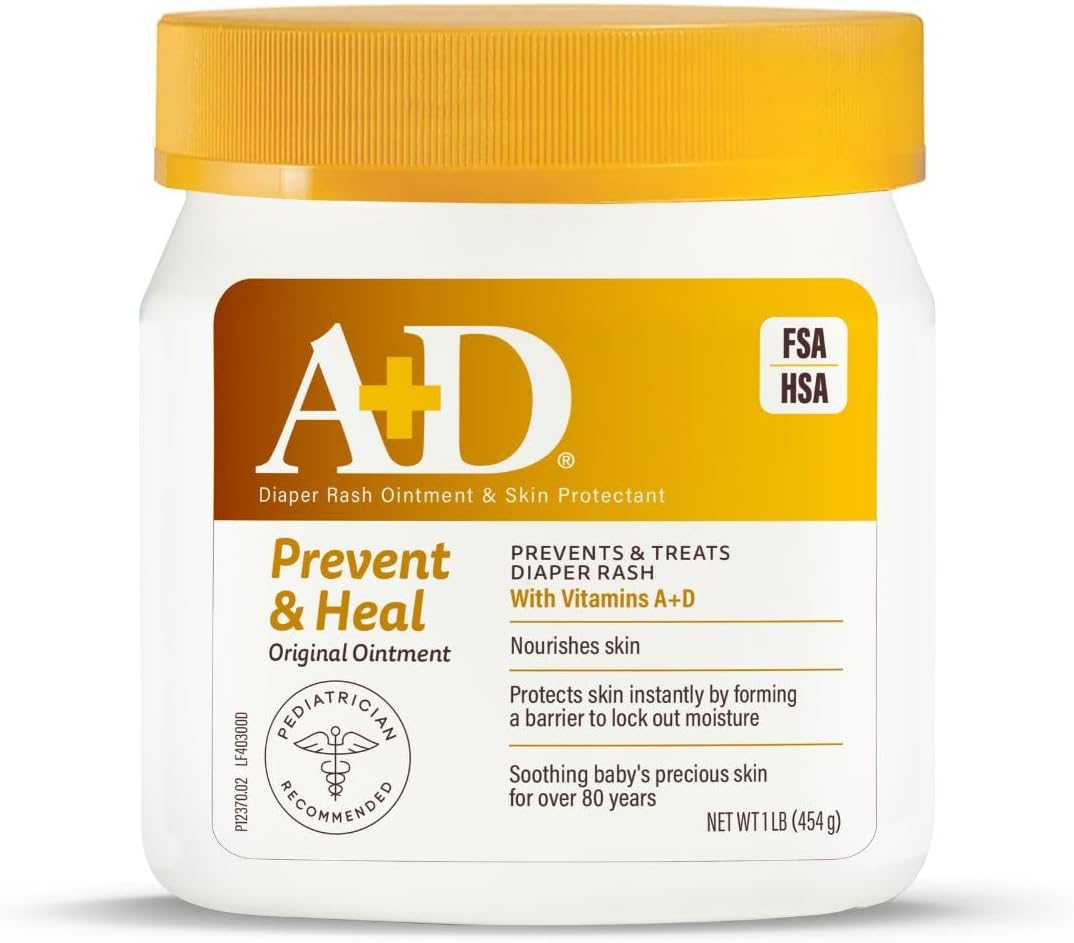 A+D Original Diaper Rash Ointment with Lanolin & Petrolatum