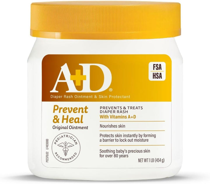 A+D Original Diaper Rash Ointment with Lanolin & Petrolatum