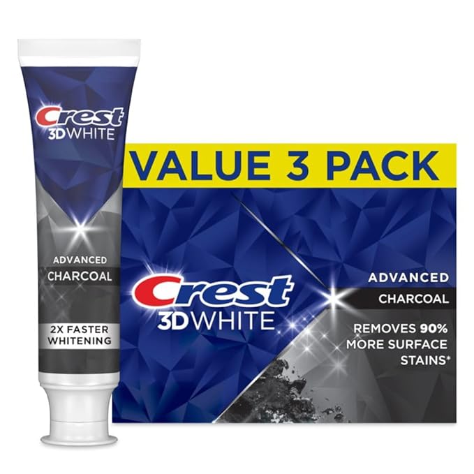 Crest 3D White Advanced Charcoal Teeth Whitening Toothpaste - 3 stuks