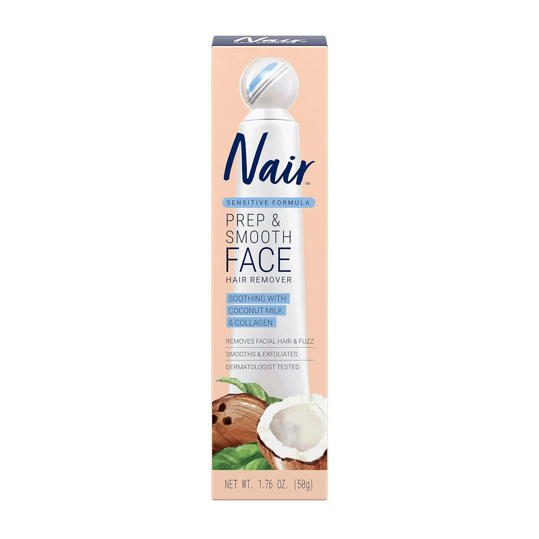 NAIR Prep & Smooth Face, Exfoliating Facial Hair Removal for Woman