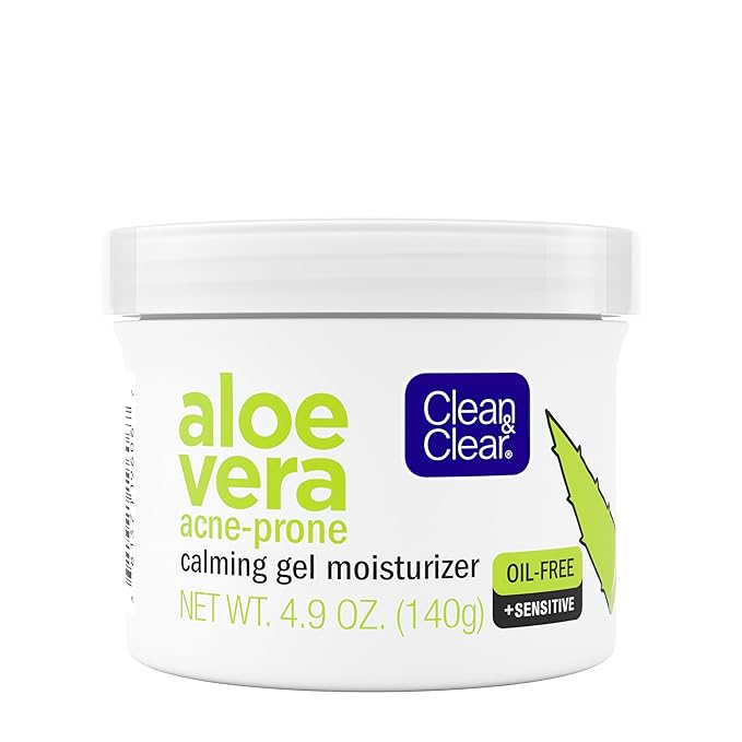 Clean & Clear Aloe Vera Calming Gel Acne Facial Moisturizer - 140g