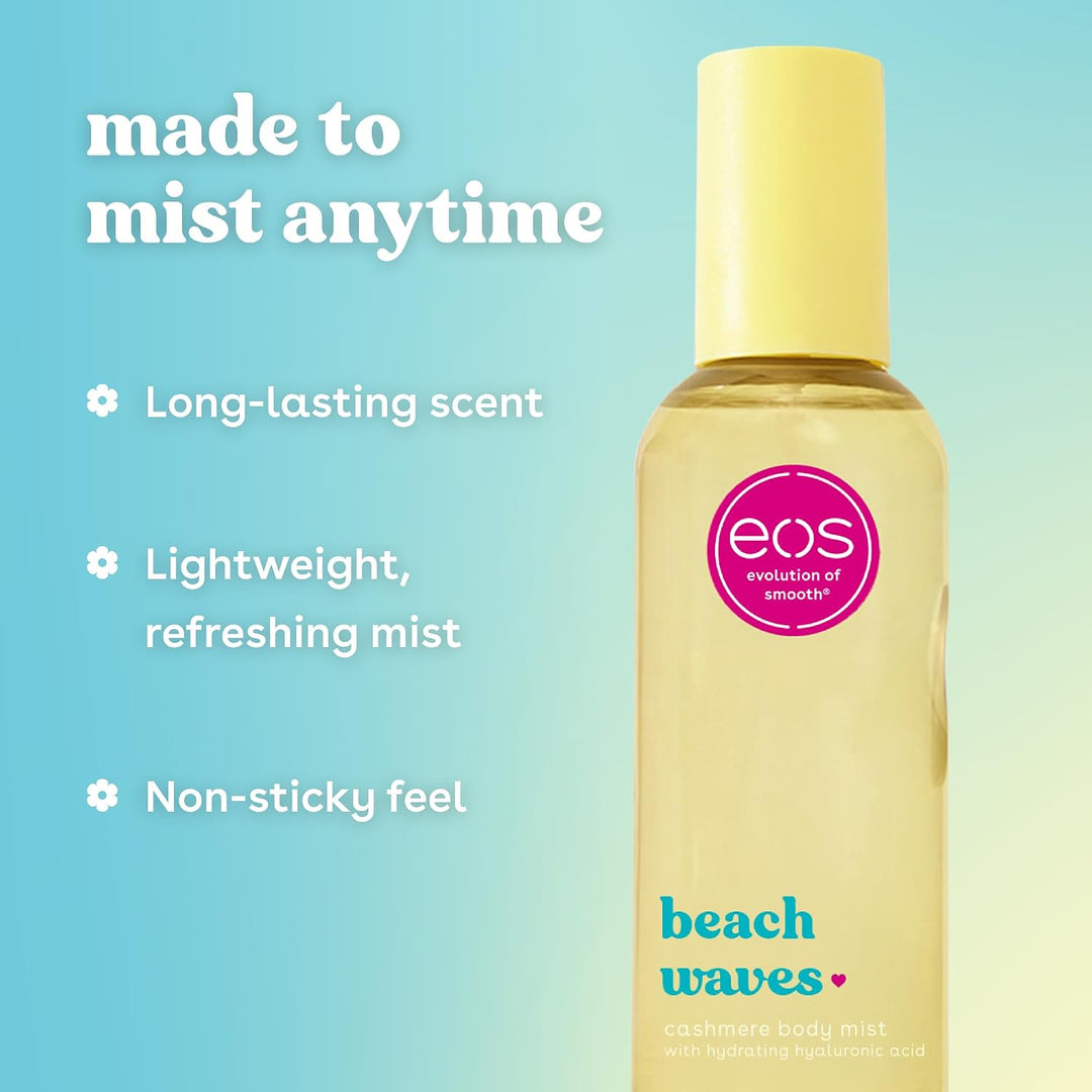 eos Cashmere Body Mist, Beach Waves, Coconut & Ocean Breeze