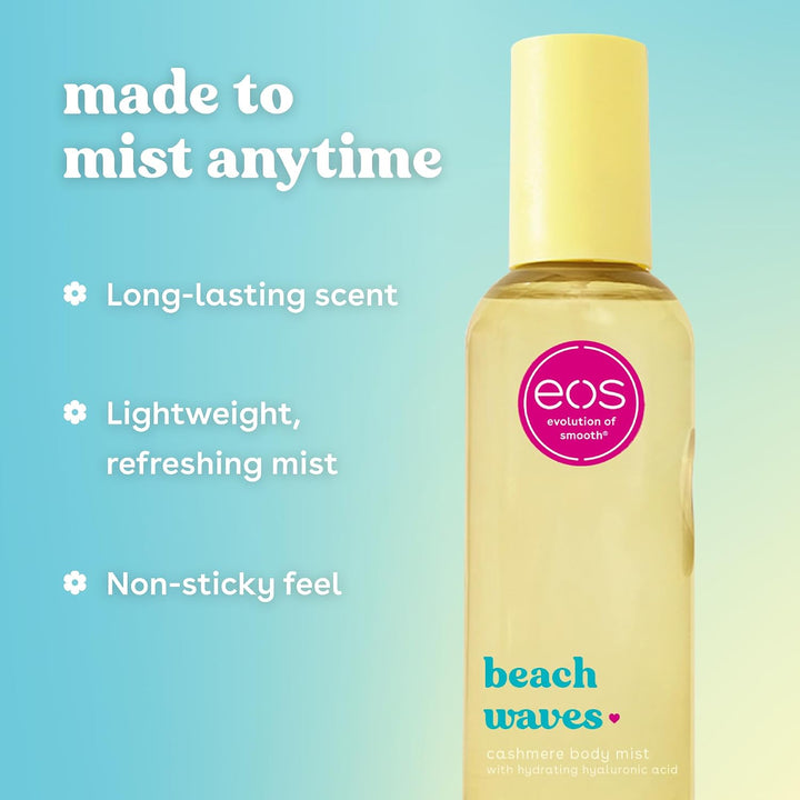 eos Cashmere Body Mist, Beach Waves, Coconut & Ocean Breeze