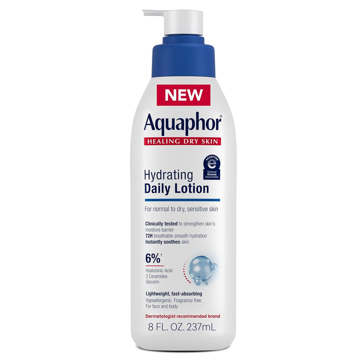 Aquaphor Hydrating Daily Face &amp; Body Lotion with Hyaluronic Acid