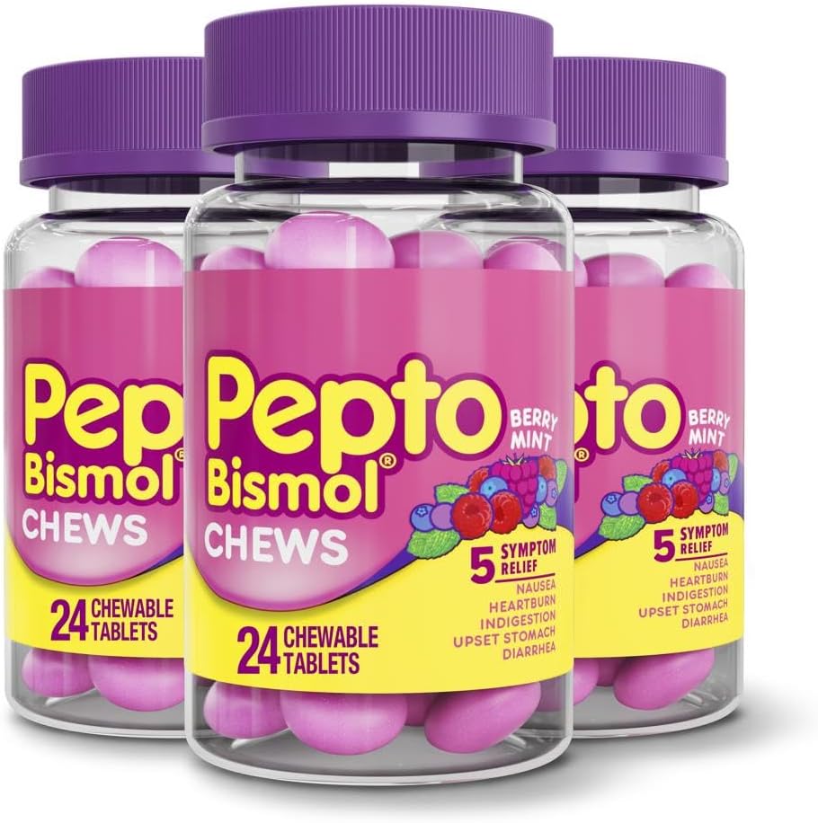 Pepto Bismol Chews Berry Mint Flavor