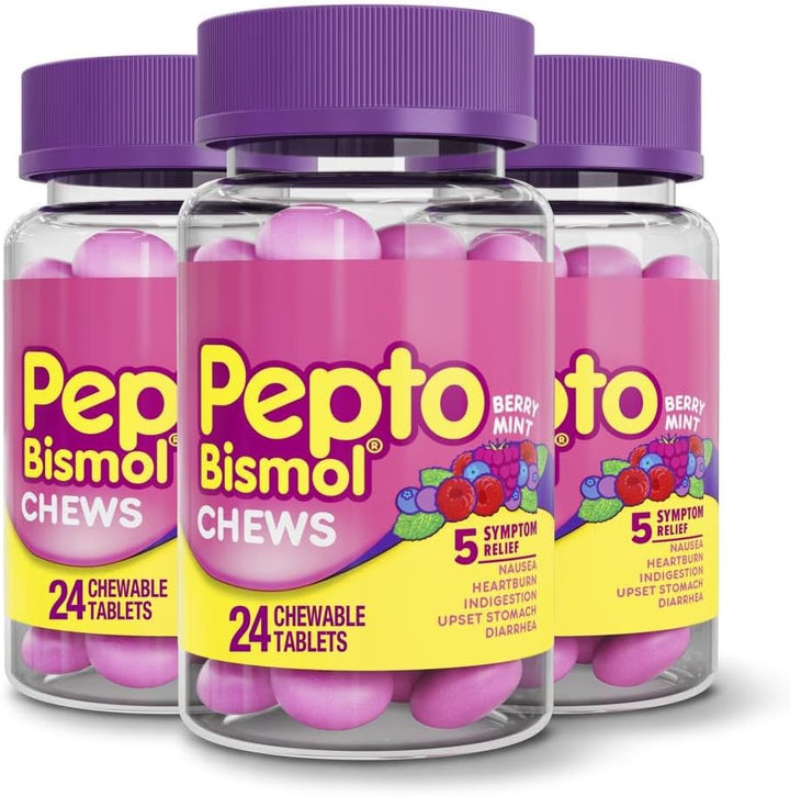 Pepto Bismol Chews Berry Mint Flavor