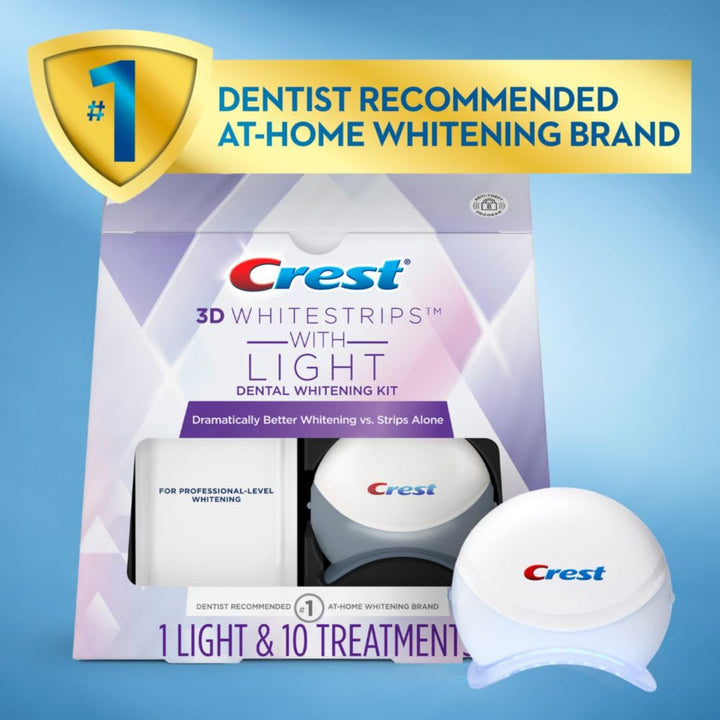 Crest 3D Whitestrips + LED Light Teeth Whitening Kit