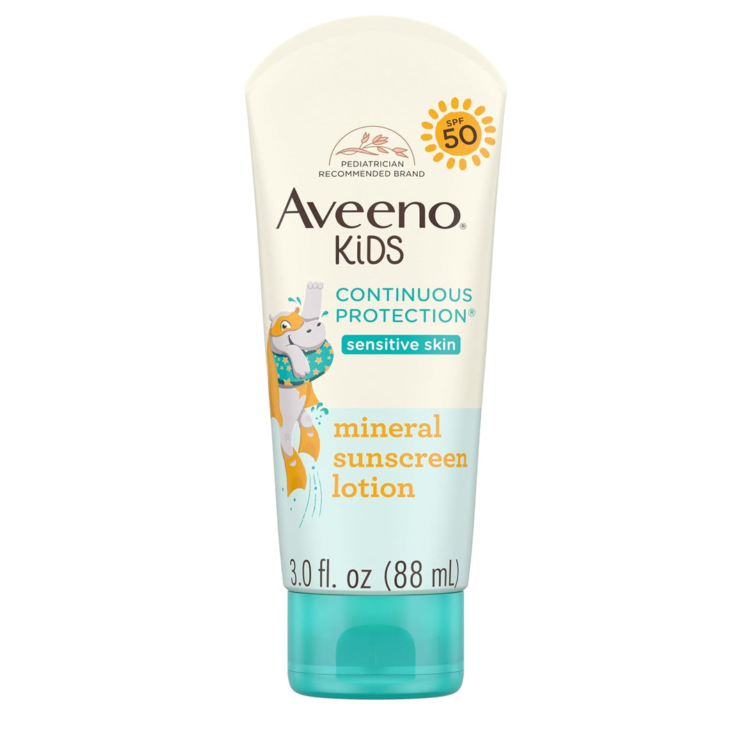 Aveeno Kids Continuous Protection Zinc Oxide Mineral Sunscreen Lotion