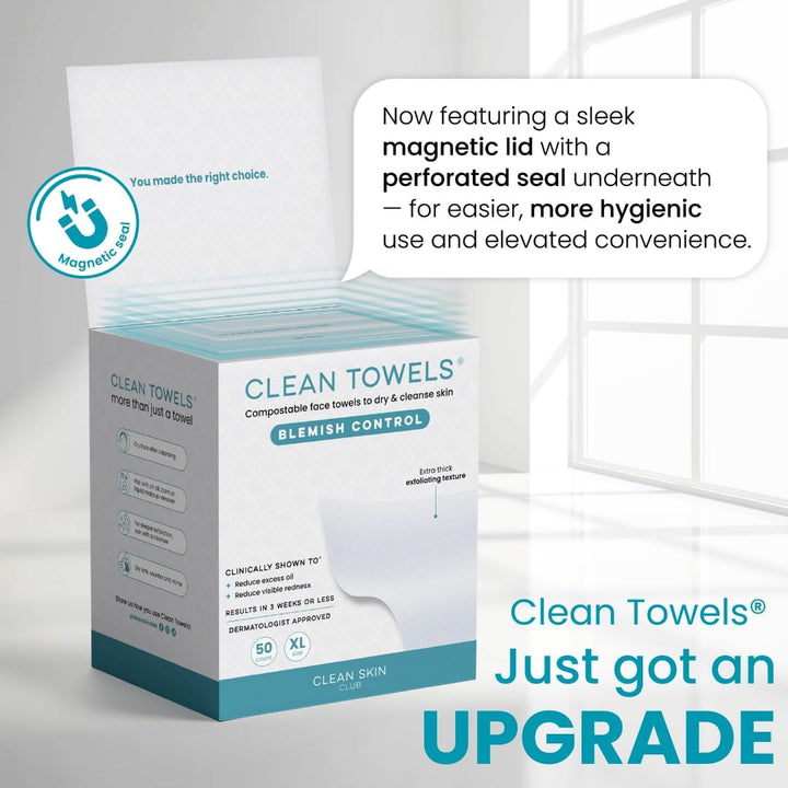 Clean Skin Club Blemish Control Clean Towels XL 50 Count