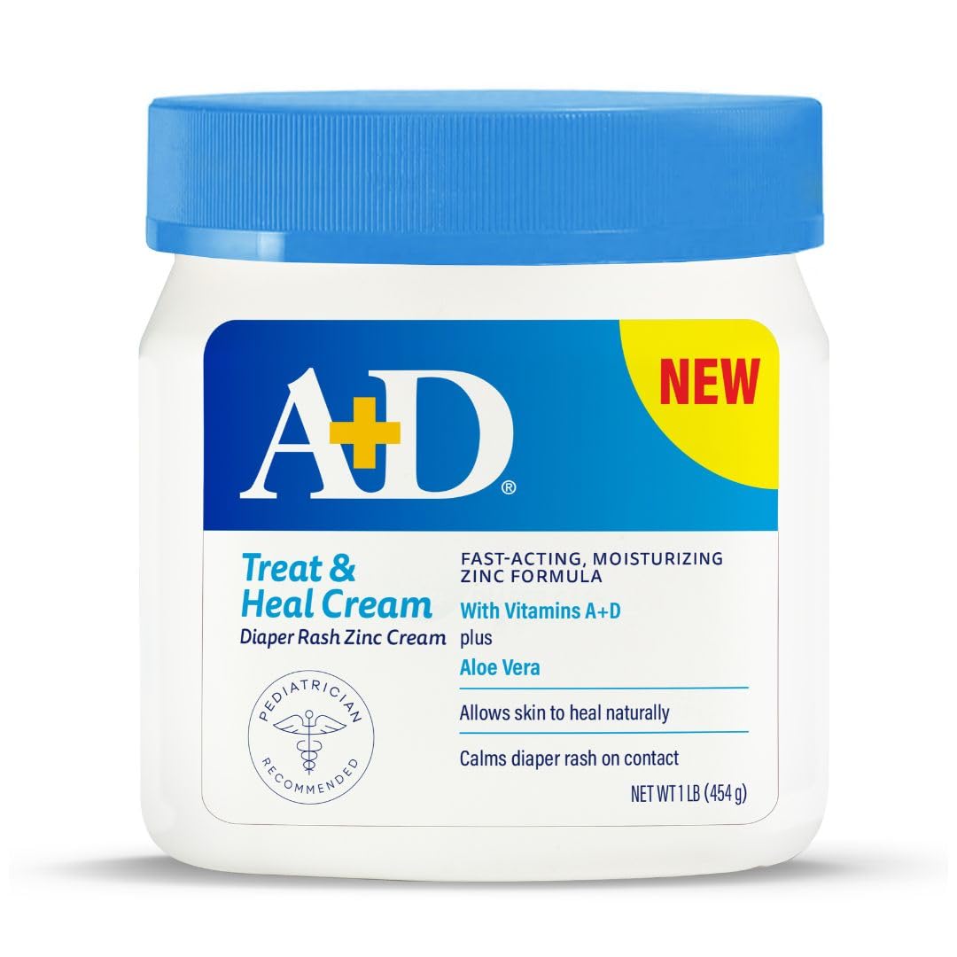 A+D Treat + Heal Diaper Rash Cream 10% Zinc Oxide
