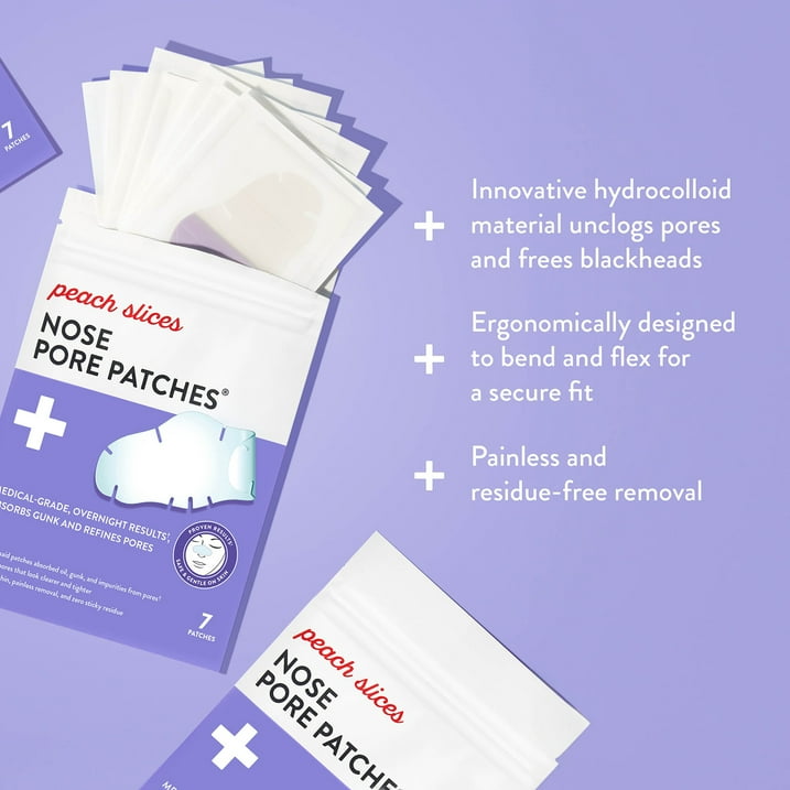 Peach Slices - Overnight Neus Porie Patches voor Alle Neusvormen - 7 Stuks