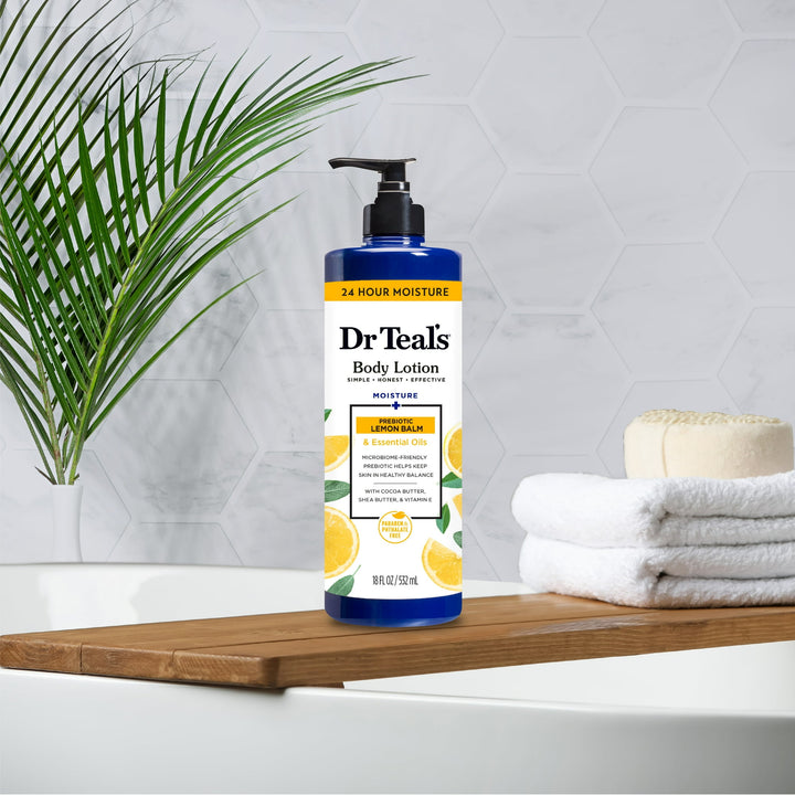 Dr Teal's Body Lotion with Prebiotic Lemon Balm and Essential Oil Blend