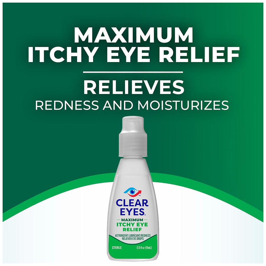 Clear Eyes Maximum Itchy Eye Relief – Fast-Acting Allergy Eye Drops