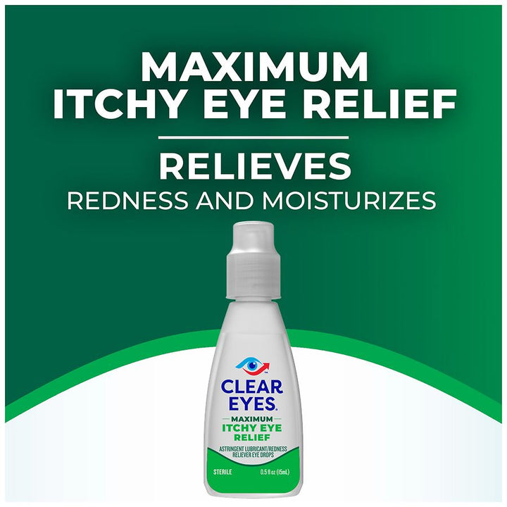 Clear Eyes Maximum Itchy Eye Relief – Fast-Acting Allergy Eye Drops