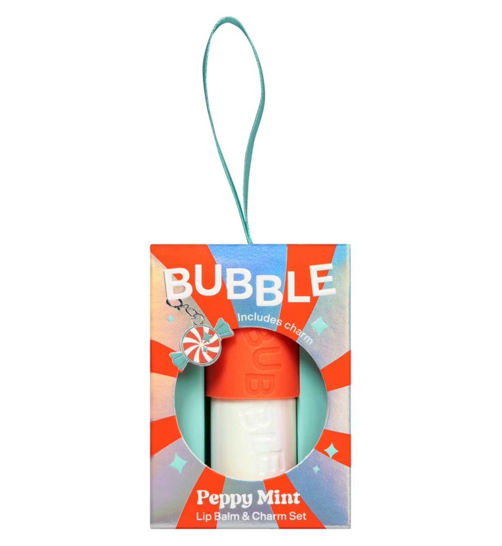 Bubble Peppy Mint Lip Balm & Charm Set