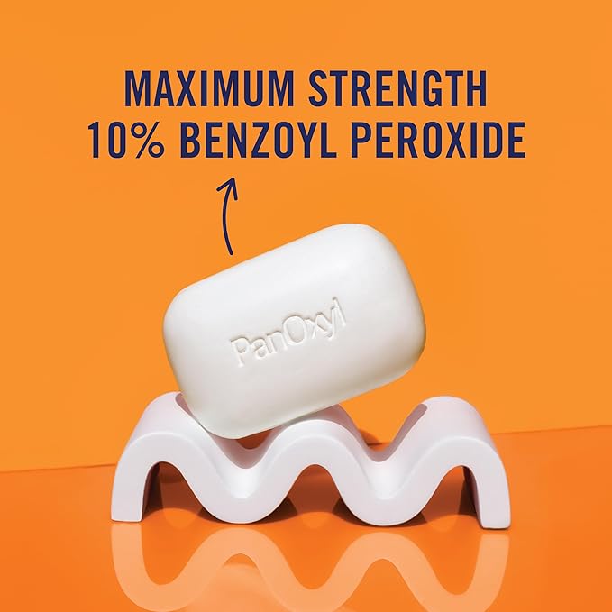 PanOxyl - Benzoyl Peroxide Acne Treatment Bar – 10% Maximum Strength for Face & Body - 113 g
