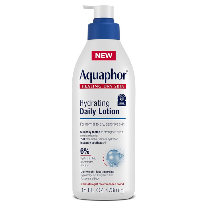 Aquaphor Hydrating Daily Face &amp; Body Lotion with Hyaluronic Acid