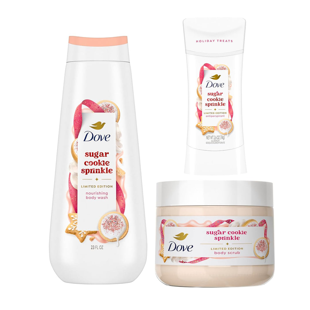 Dove Holiday Treats Sugar Cookie Sprinkle 3-Piece Body Care Set