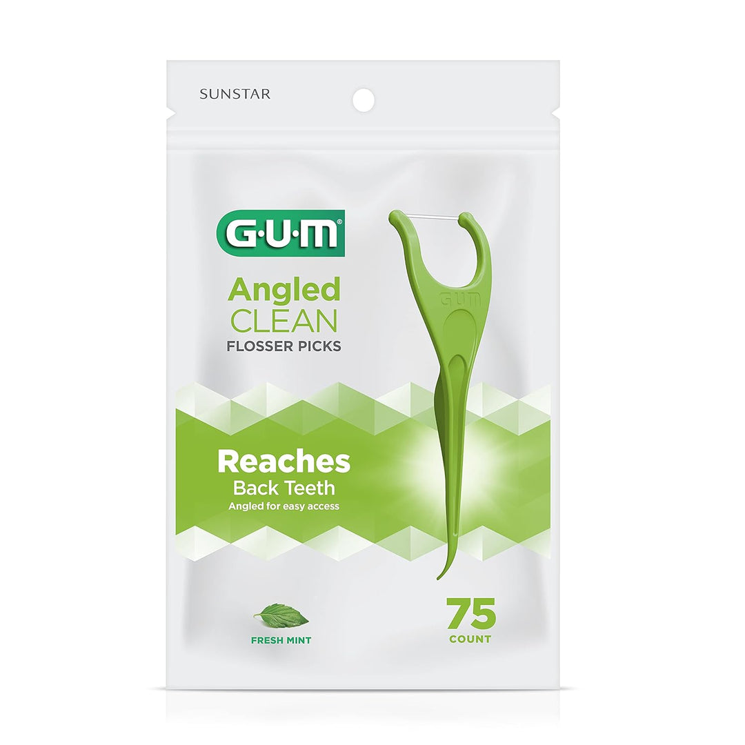 GUM - Angled  Flosser Picks - 75 Stuks