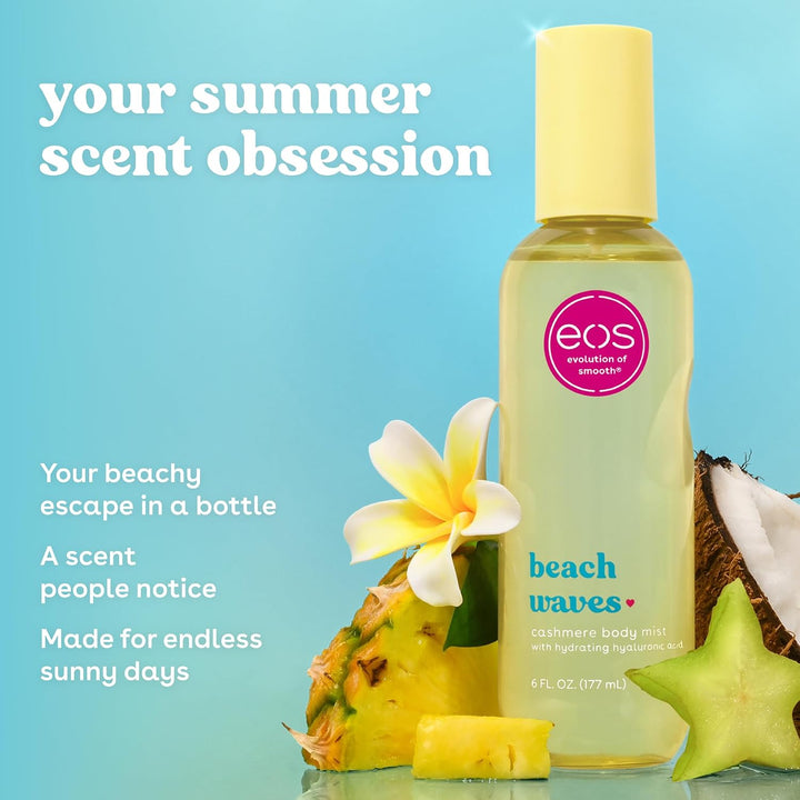 eos Cashmere Body Mist, Beach Waves, Coconut & Ocean Breeze